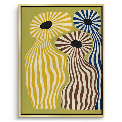 Wavy Botanical Silhouettes - Canvas