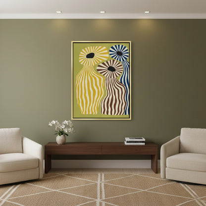 Wavy Botanical Silhouettes - Canvas