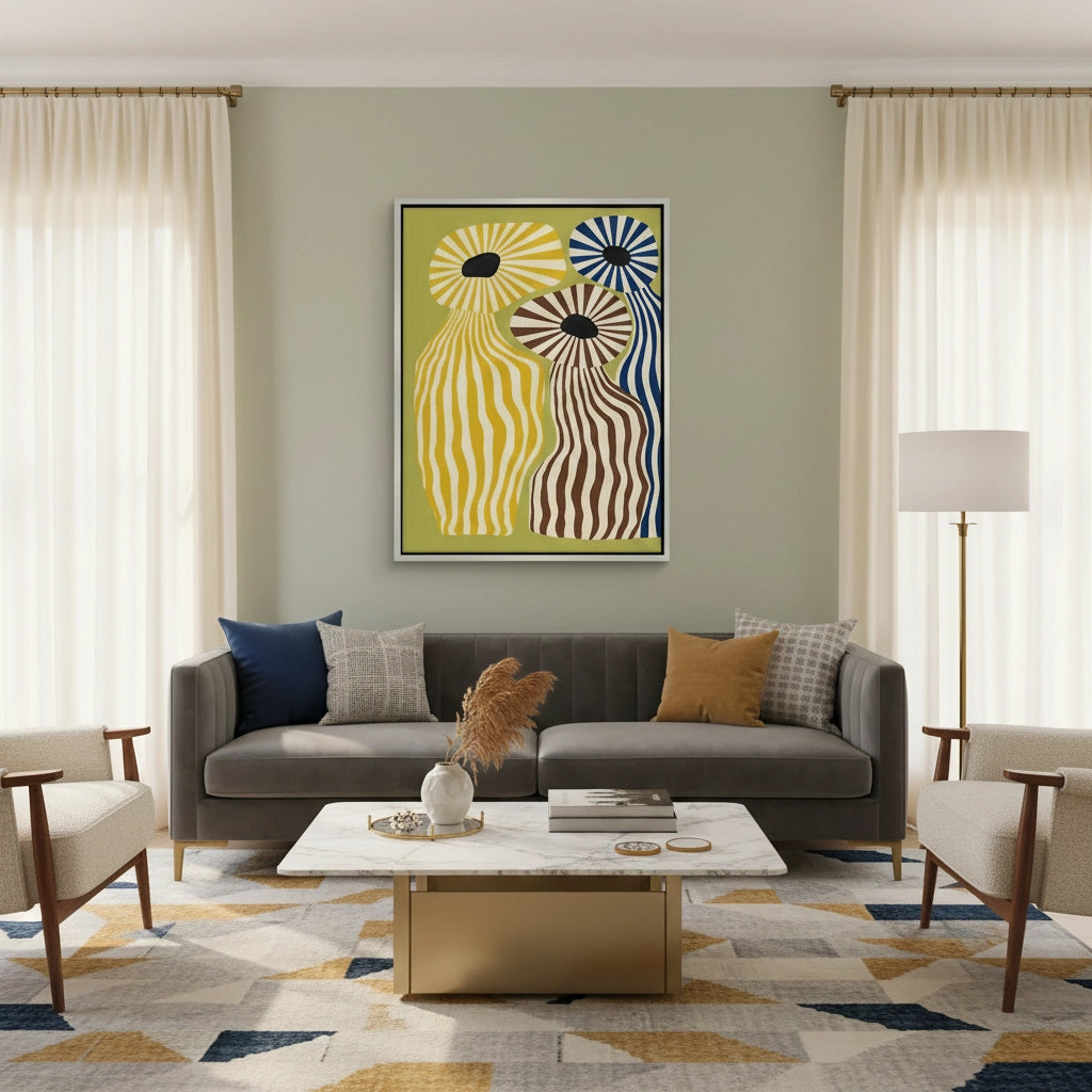 2Wavy Botanical Silhouettes - Canvas