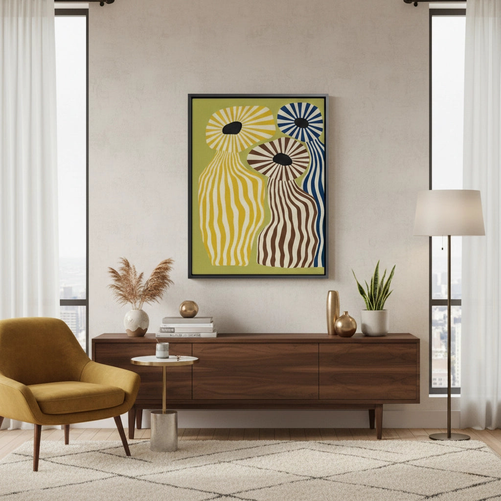 2Wavy Botanical Silhouettes - Canvas