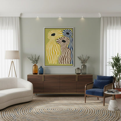 Wavy Botanical Silhouettes - Canvas