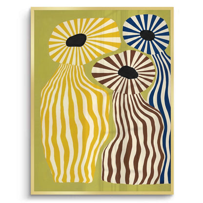 Wavy Botanical Silhouettes - Fine Art