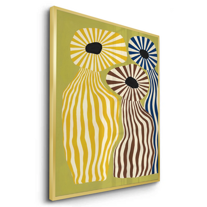 Wavy Botanical Silhouettes - Fine Art