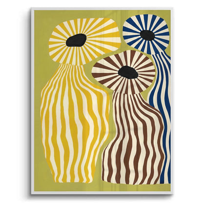 Wavy Botanical Silhouettes - Fine Art