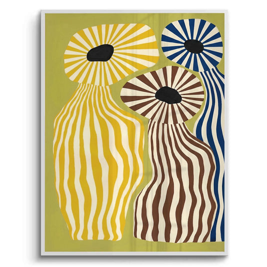 Wavy Botanical Silhouettes - Fine Art