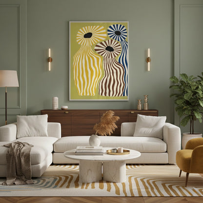 Wavy Botanical Silhouettes - Fine Art