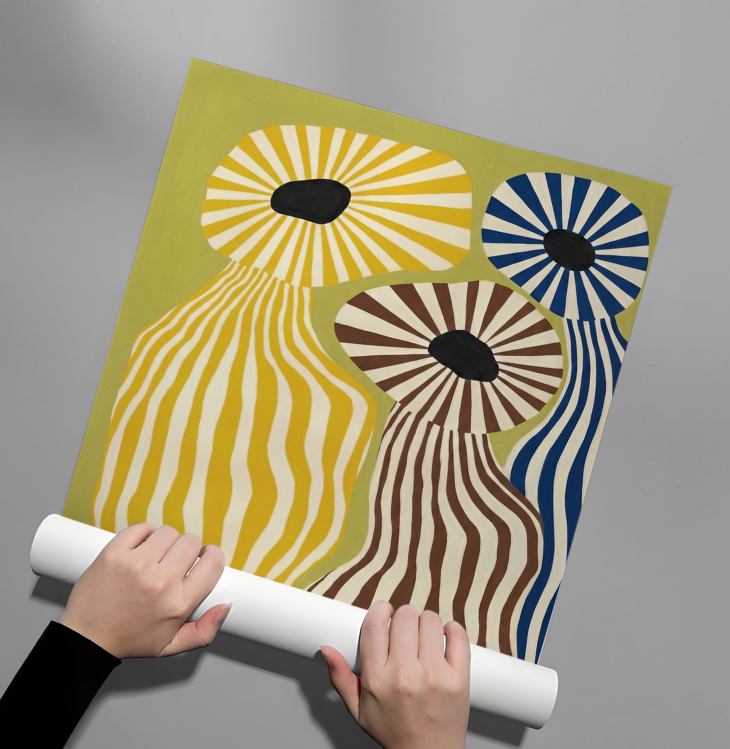 2Wavy Botanical Silhouettes - Poster