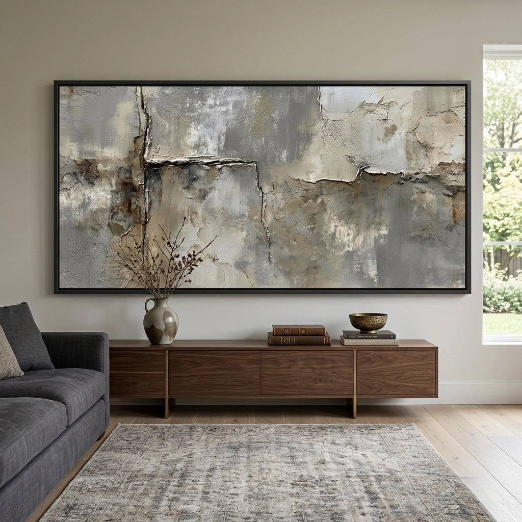 2Modern Weathered Path artwork with subtle abstract textures, perfect for sophisticated UAE wall decor