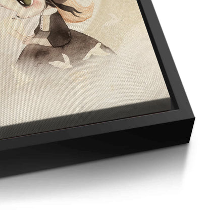 Whimsical Bunny Girl - Canvas