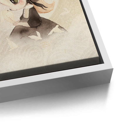 Whimsical Bunny Girl - Canvas