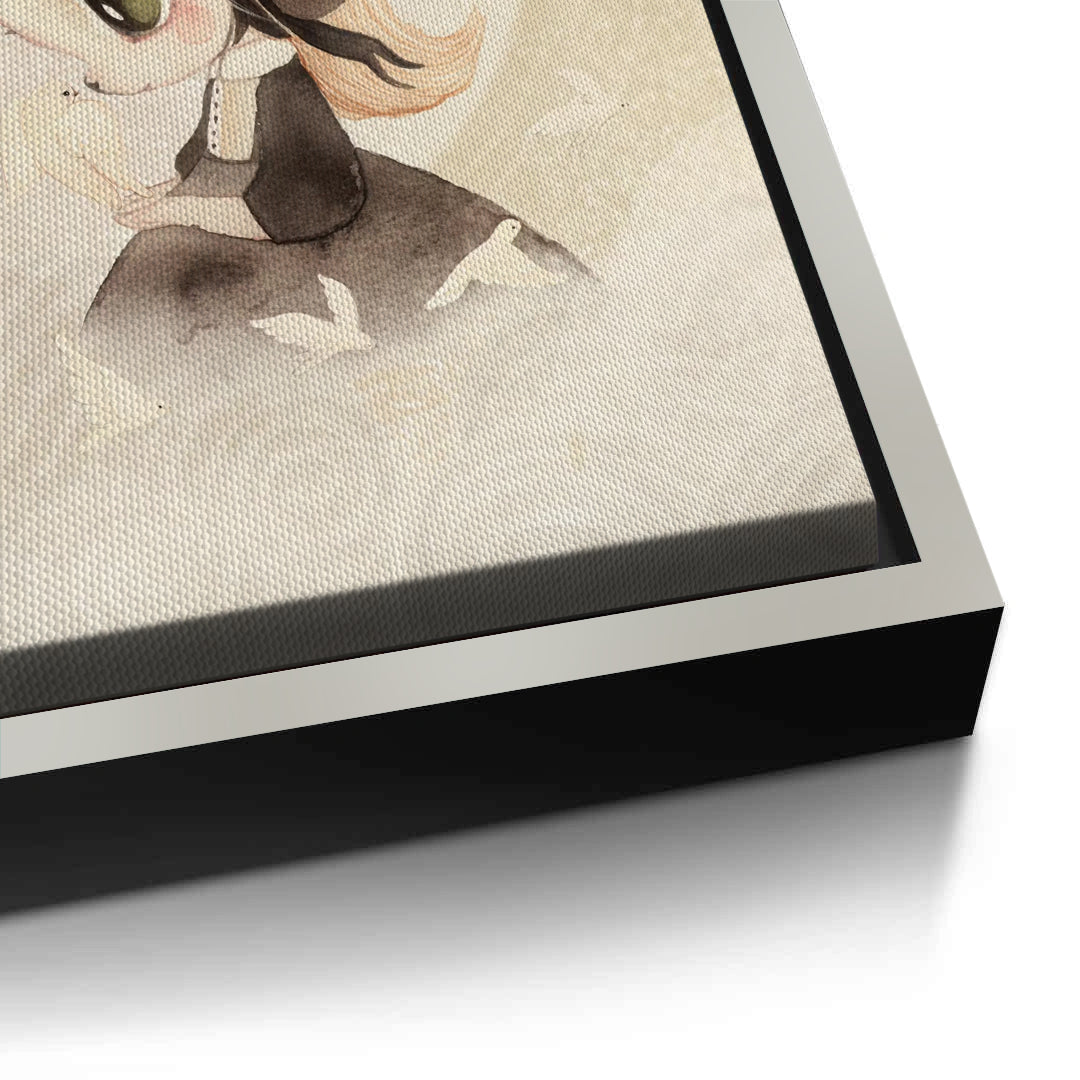 2Whimsical Bunny Girl - Canvas