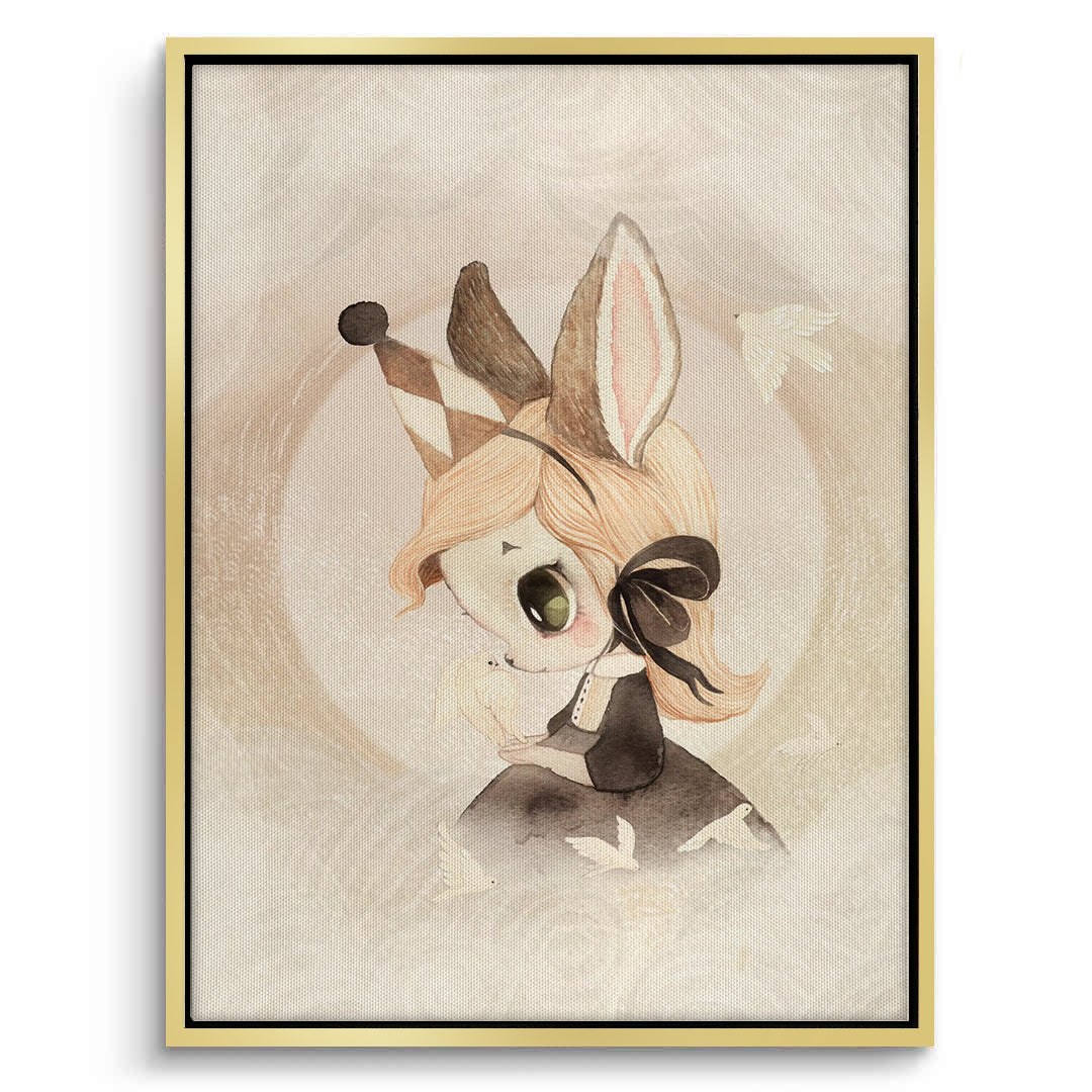 2Whimsical Bunny Girl - Canvas