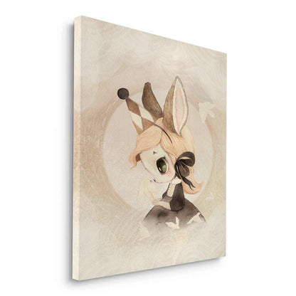 Whimsical Bunny Girl - Canvas