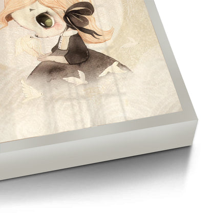 Whimsical Bunny Girl - Fine Art