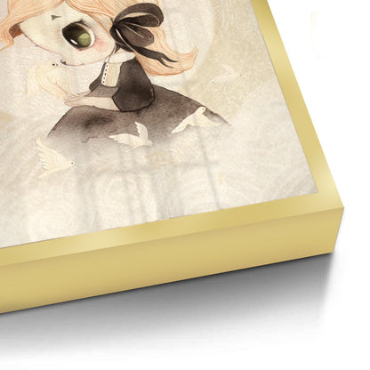 Whimsical Bunny Girl - Fine Art