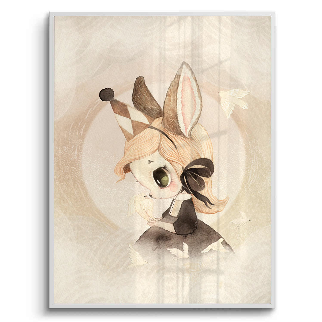 2Whimsical Bunny Girl - Fine Art