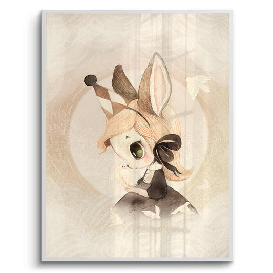 Whimsical Bunny Girl - Fine Art