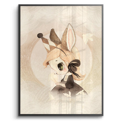 Whimsical Bunny Girl - Fine Art