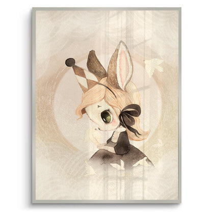 Whimsical Bunny Girl - Fine Art