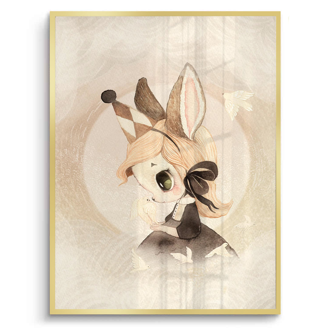 2Whimsical Bunny Girl - Fine Art