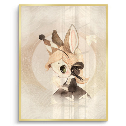 Whimsical Bunny Girl - Fine Art
