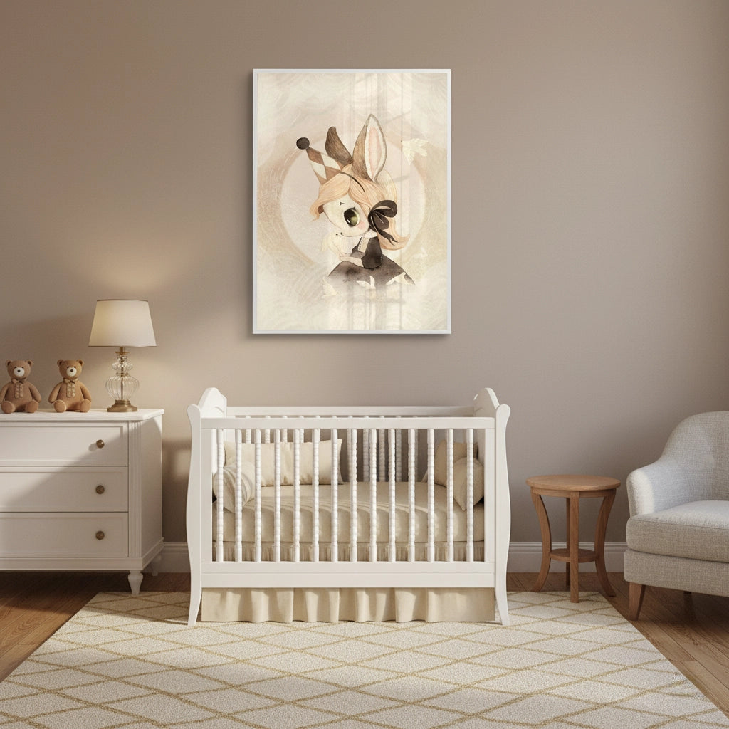 Whimsical Bunny Girl - Fine Art - Jasmineart.ae