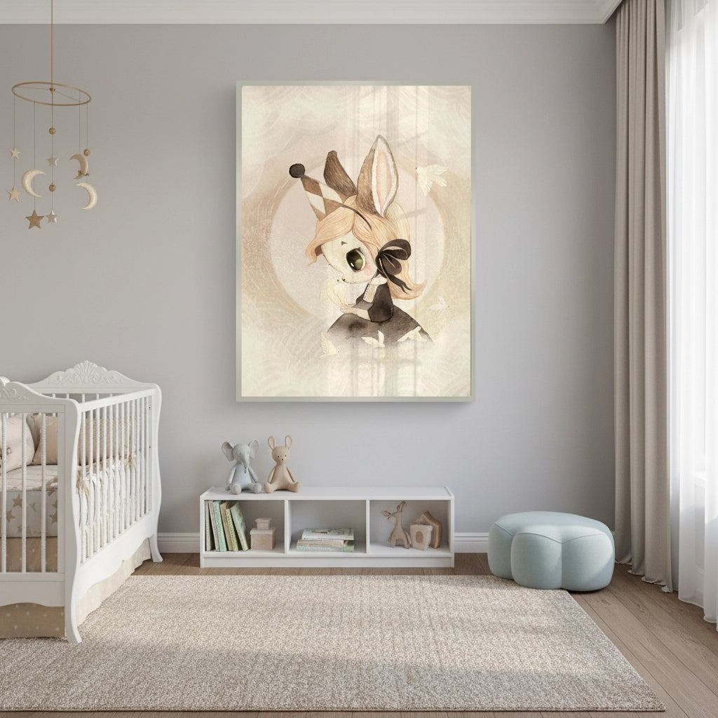 2Whimsical Bunny Girl - Fine Art