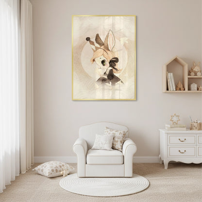 Whimsical Bunny Girl - Fine Art