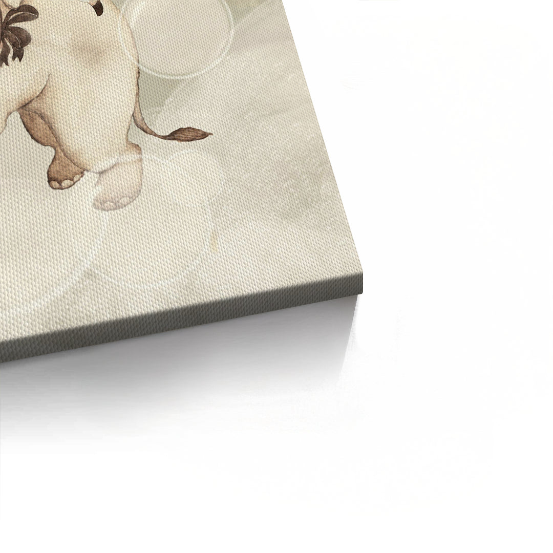 2Whimsical Elephant and Bunny - Canvas