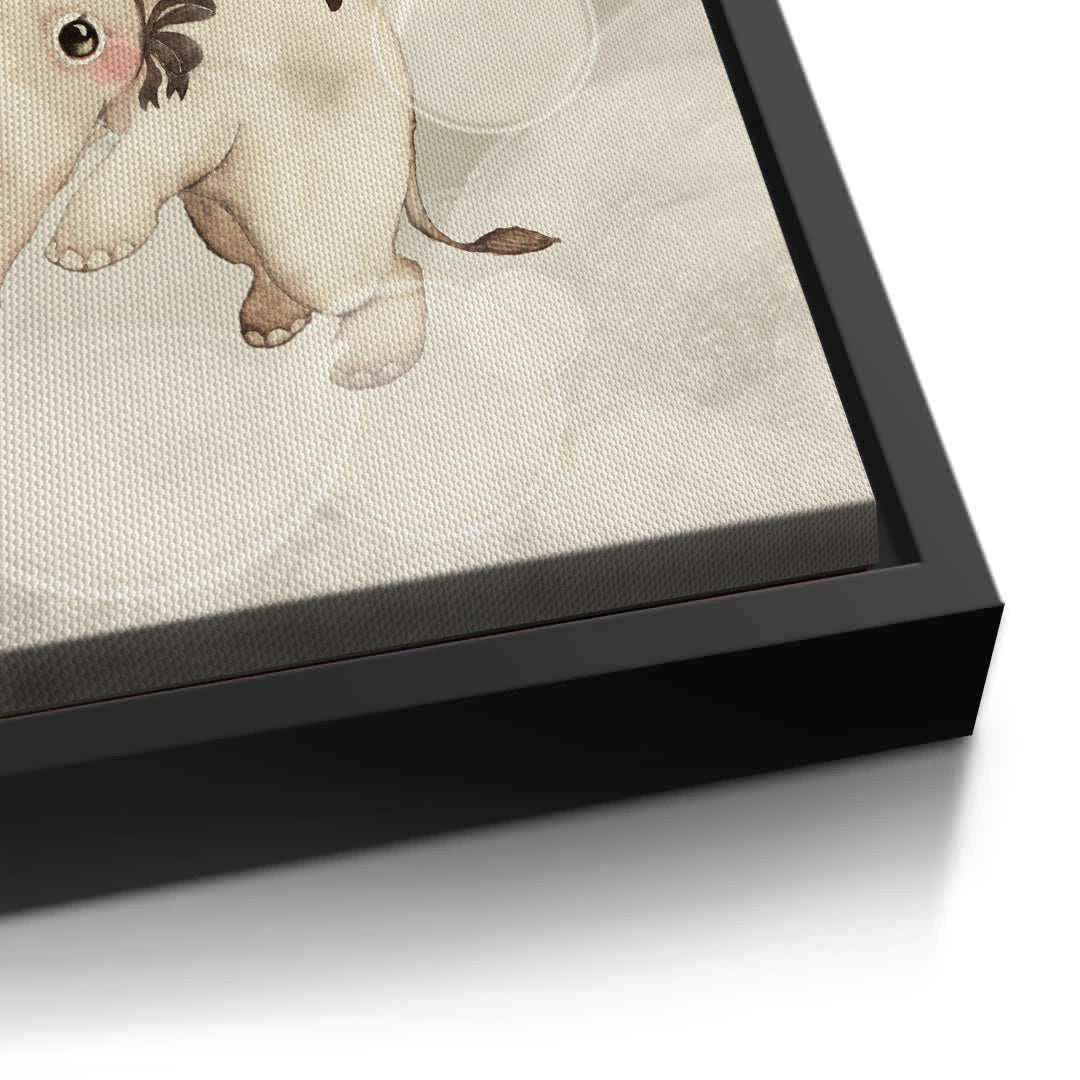 2Whimsical Elephant and Bunny - Canvas