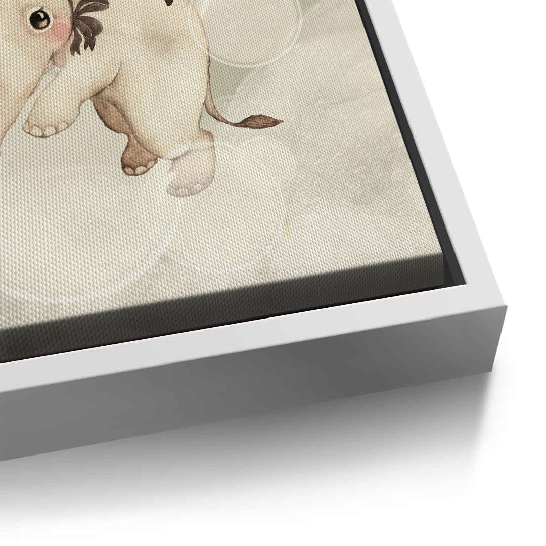 2Whimsical Elephant and Bunny - Canvas