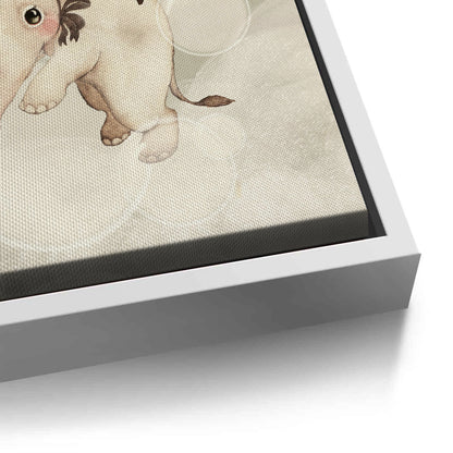 Whimsical Elephant and Bunny - Canvas