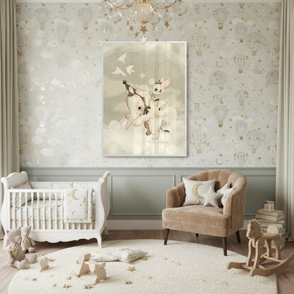 Whimsical Elephant and Bunny - Fine Art