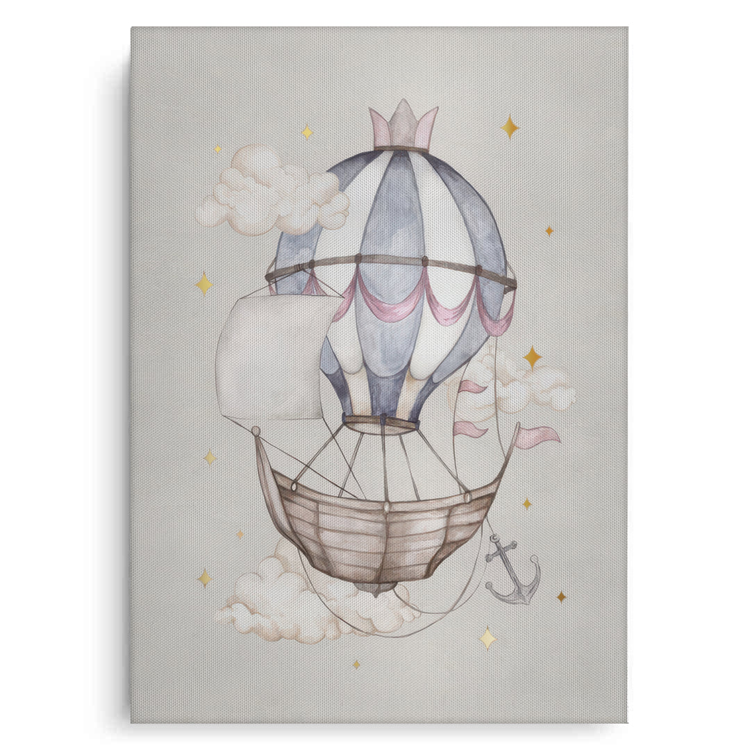 2Whimsical Royal Hot Air Balloon - Canvas