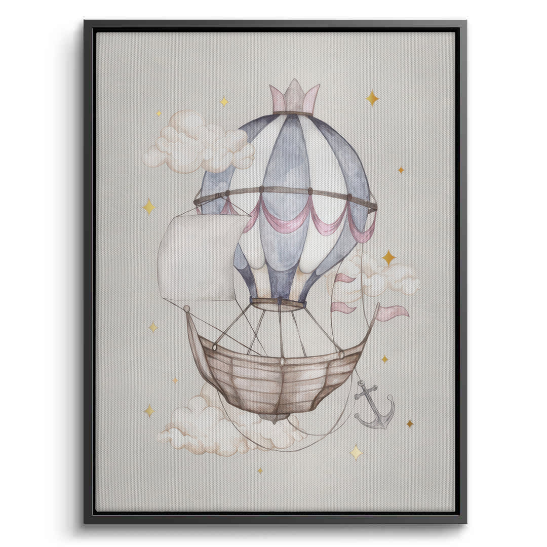 2Whimsical Royal Hot Air Balloon - Canvas