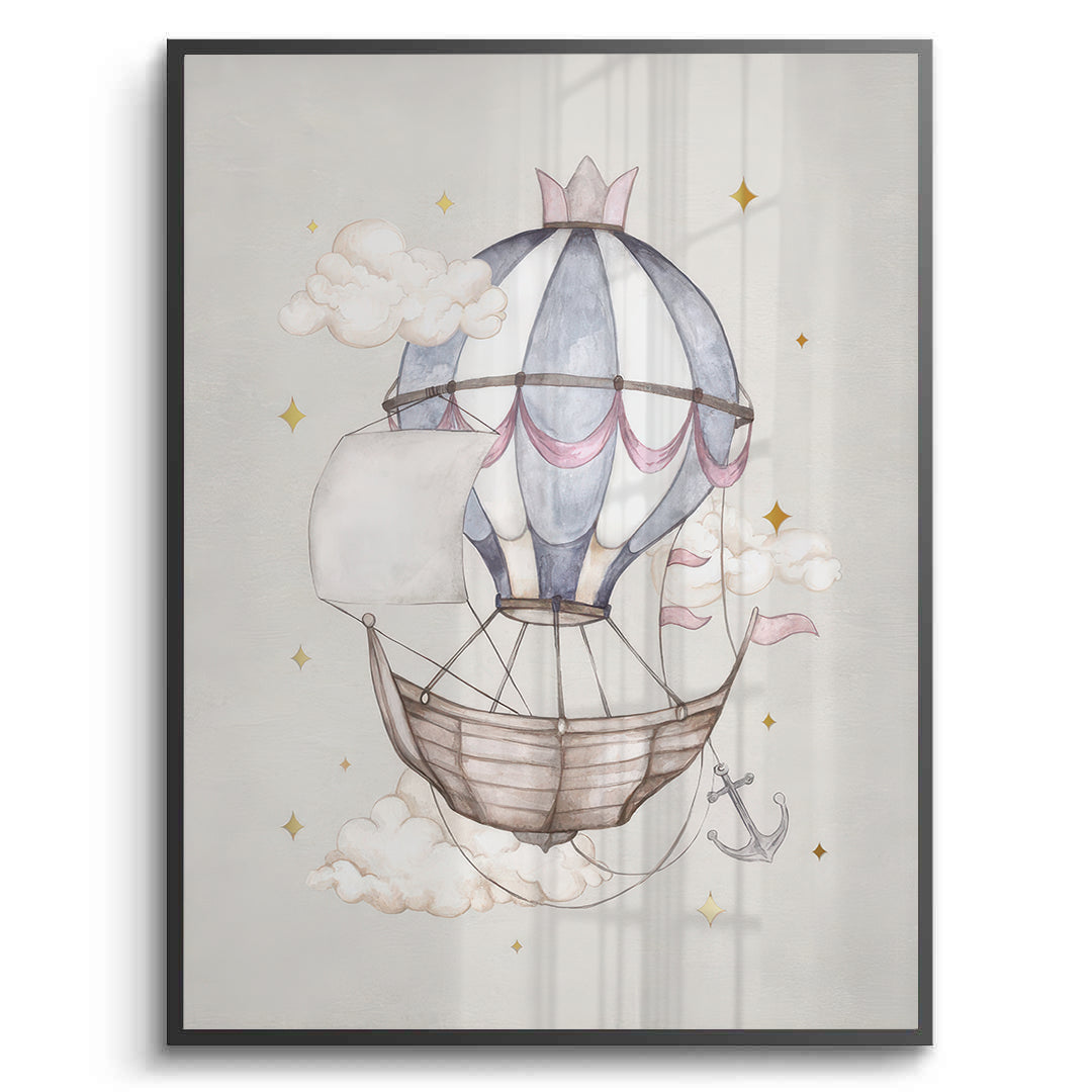 2Whimsical Royal Hot Air Balloon - Fine Art