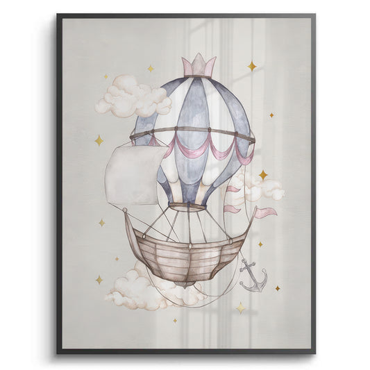 Whimsical Royal Hot Air Balloon - Fine Art