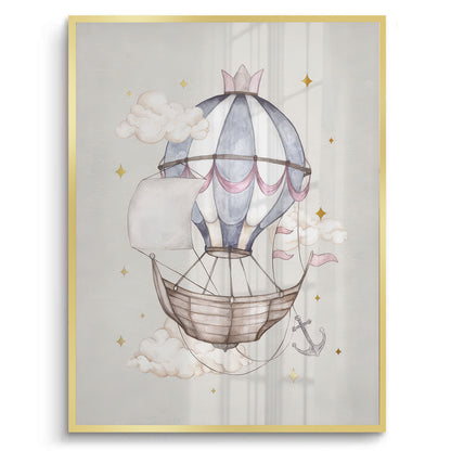 Whimsical Royal Hot Air Balloon - Fine Art