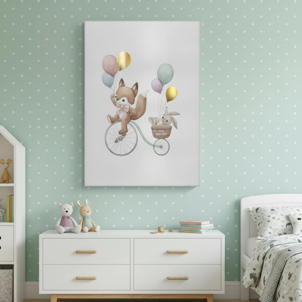 Whimsical Woodland Friends - Canvas - Jasmineart.ae