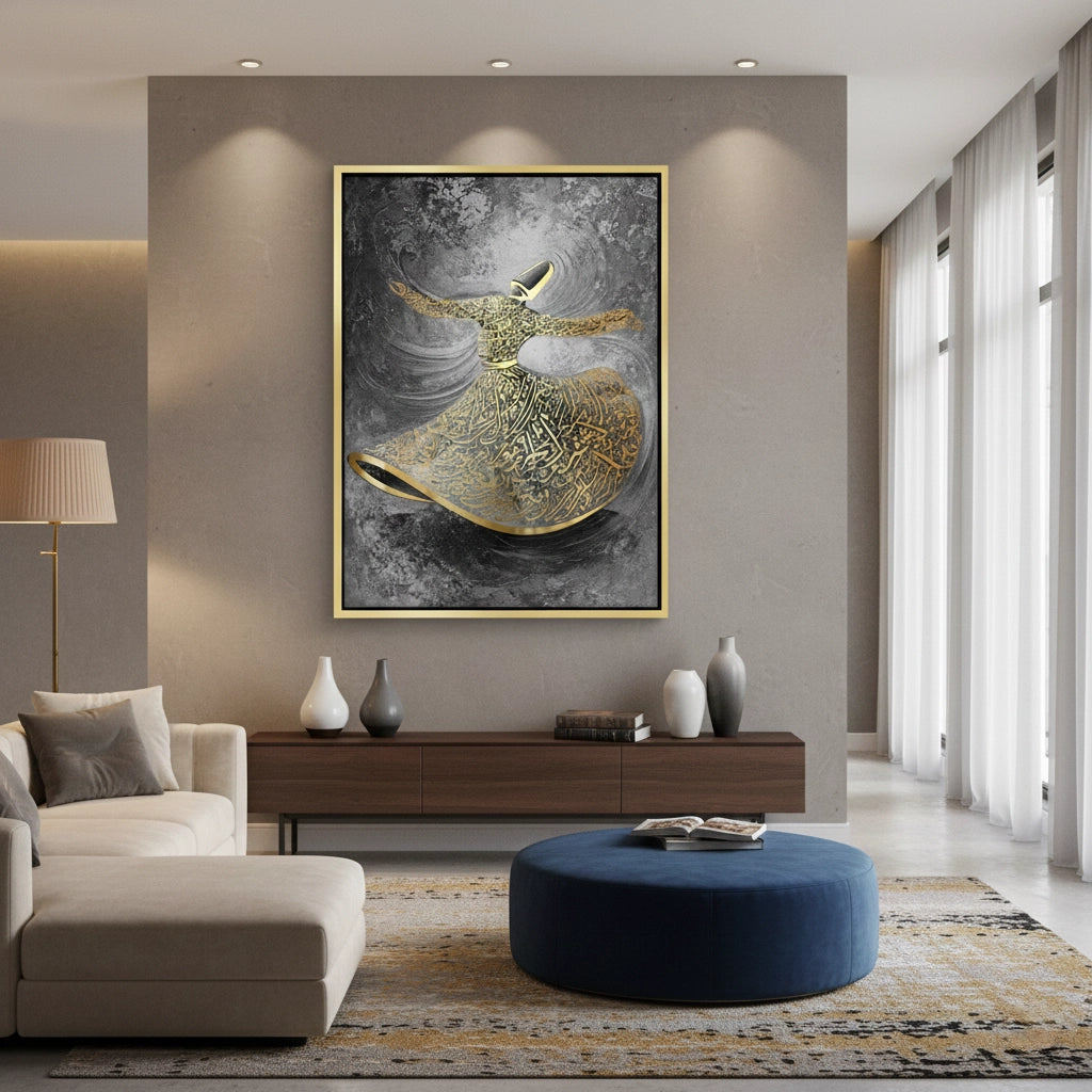 2Whirling Dervish Sufi Art - Canvas