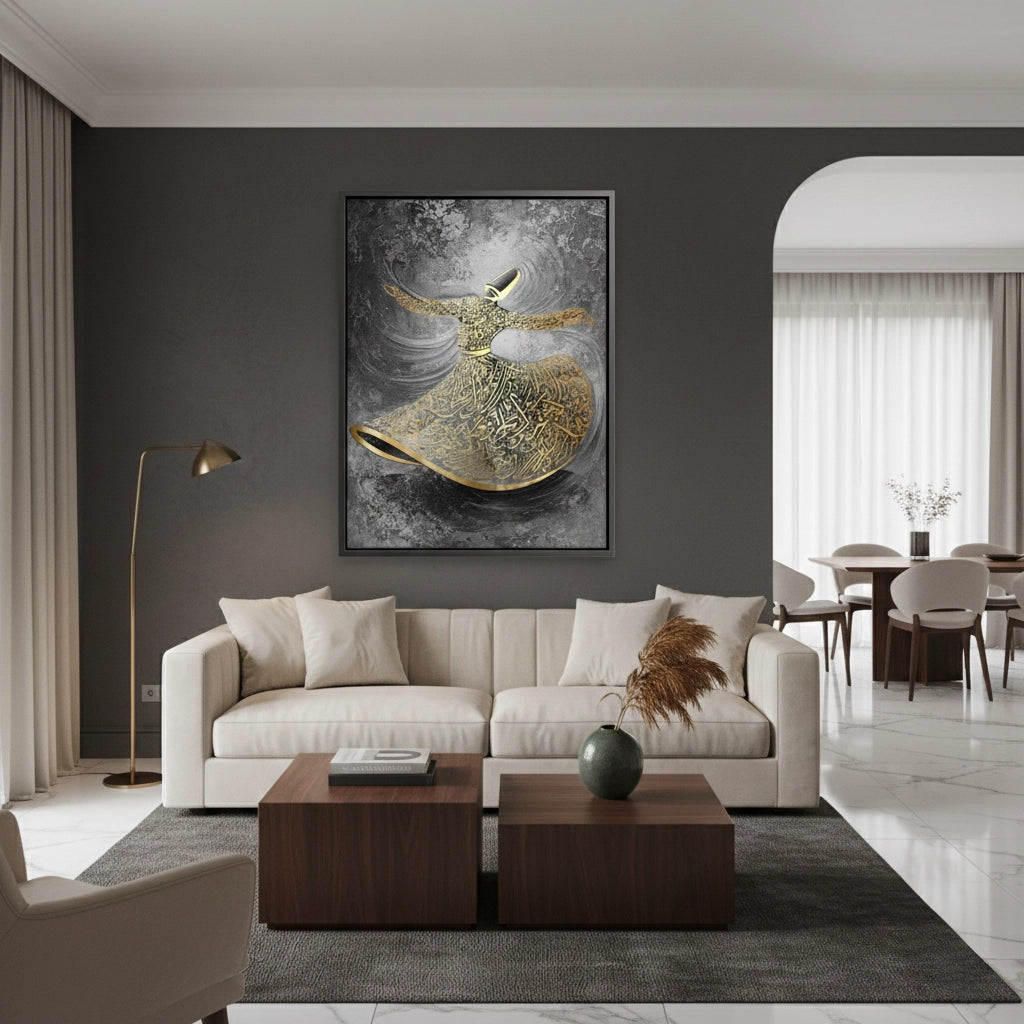 2Whirling Dervish Sufi Art - Canvas