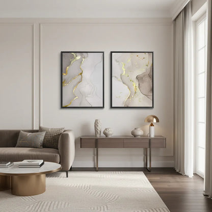 Whispering Gold Set of 2 - Canvas