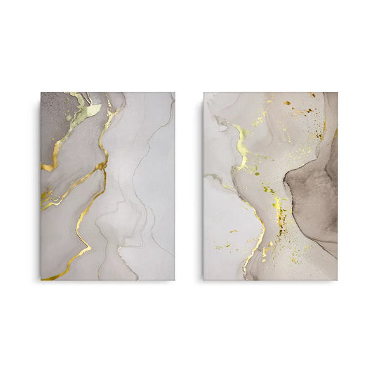 Whispering Gold Set of 2 - Canvas