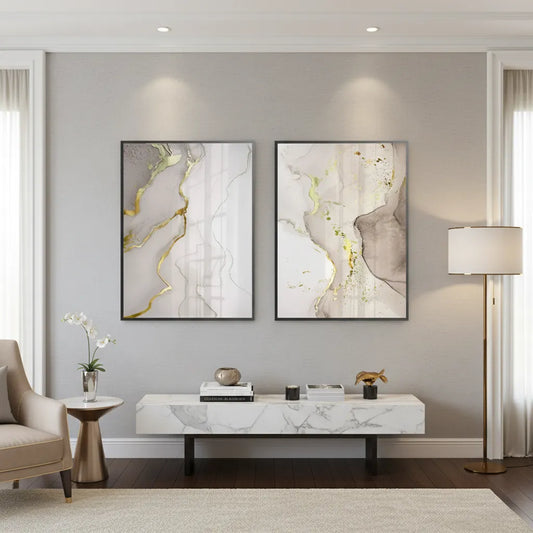 Whispering Gold Set of 2 - Fine Art