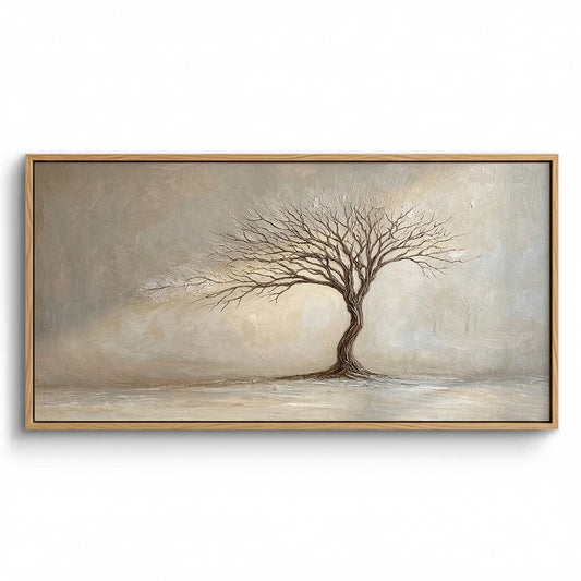 Whispering Willow tree artwork, calming abstract design, upscale UAE home accent