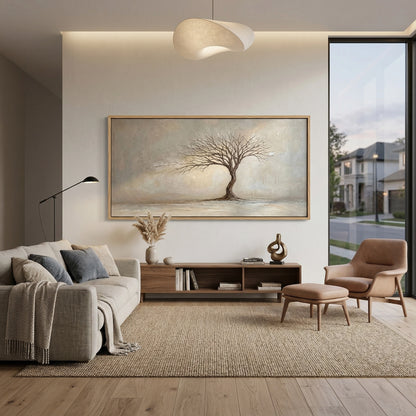 Whispering Willow elegant wall decor, serene botanical art, premium UAE interiors