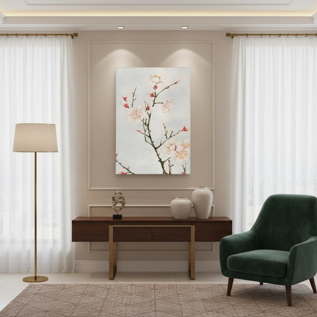 2White Plum Blossoms - Canvas