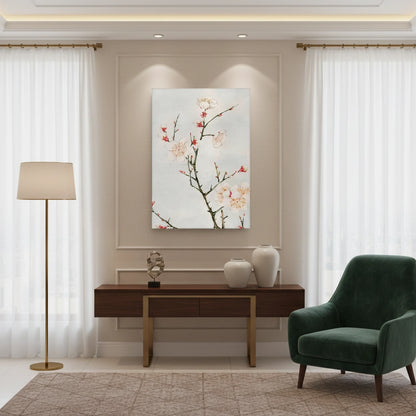 White Plum Blossoms - Canvas