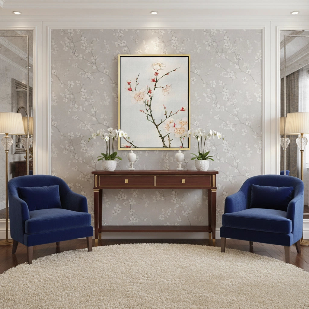 White Plum Blossoms - Canvas