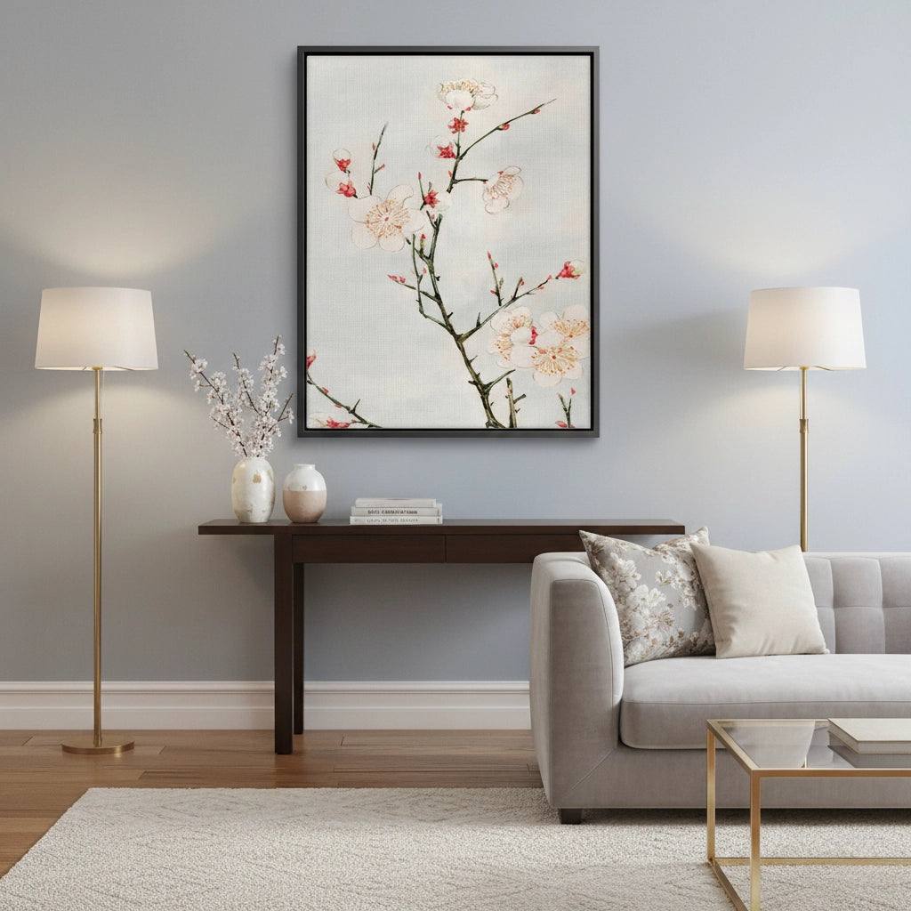 2White Plum Blossoms - Canvas
